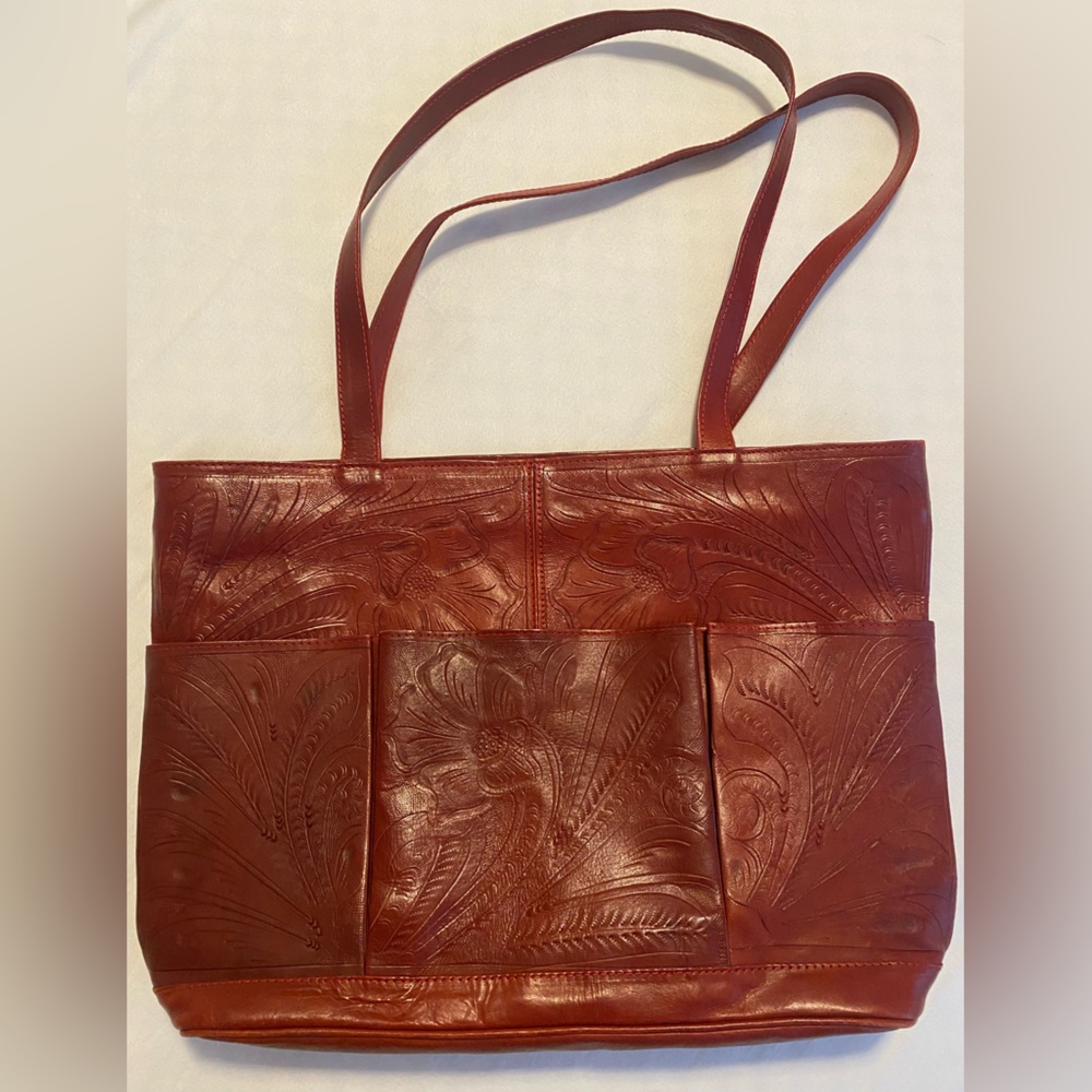 Leaders in Leather tote bag - waxed leather.